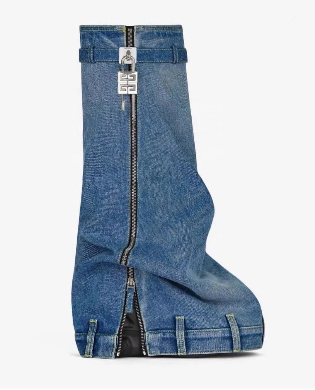 2023 Shark Lock Knee Denim Boots