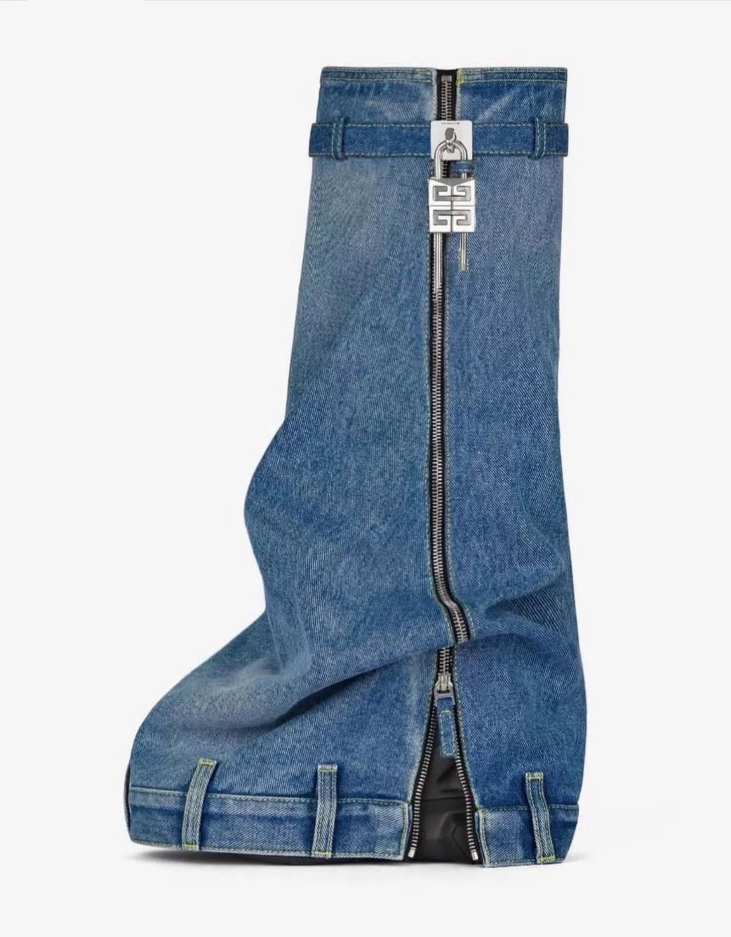 2023 Shark Lock Knee Denim Boots